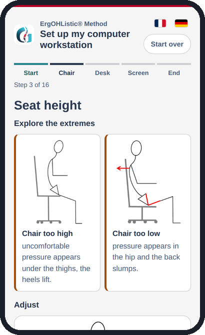 The workstation set-up tool